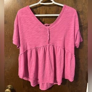 American Eagle Outfitters Pink Short Sleeve Top